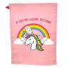 Torchon licorne rose 45 x 60 cm