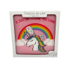 Dessous de plat rose licorne 20 x 20 cm