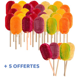 30 Sucettes artisanales aux fruits + 5 offertes