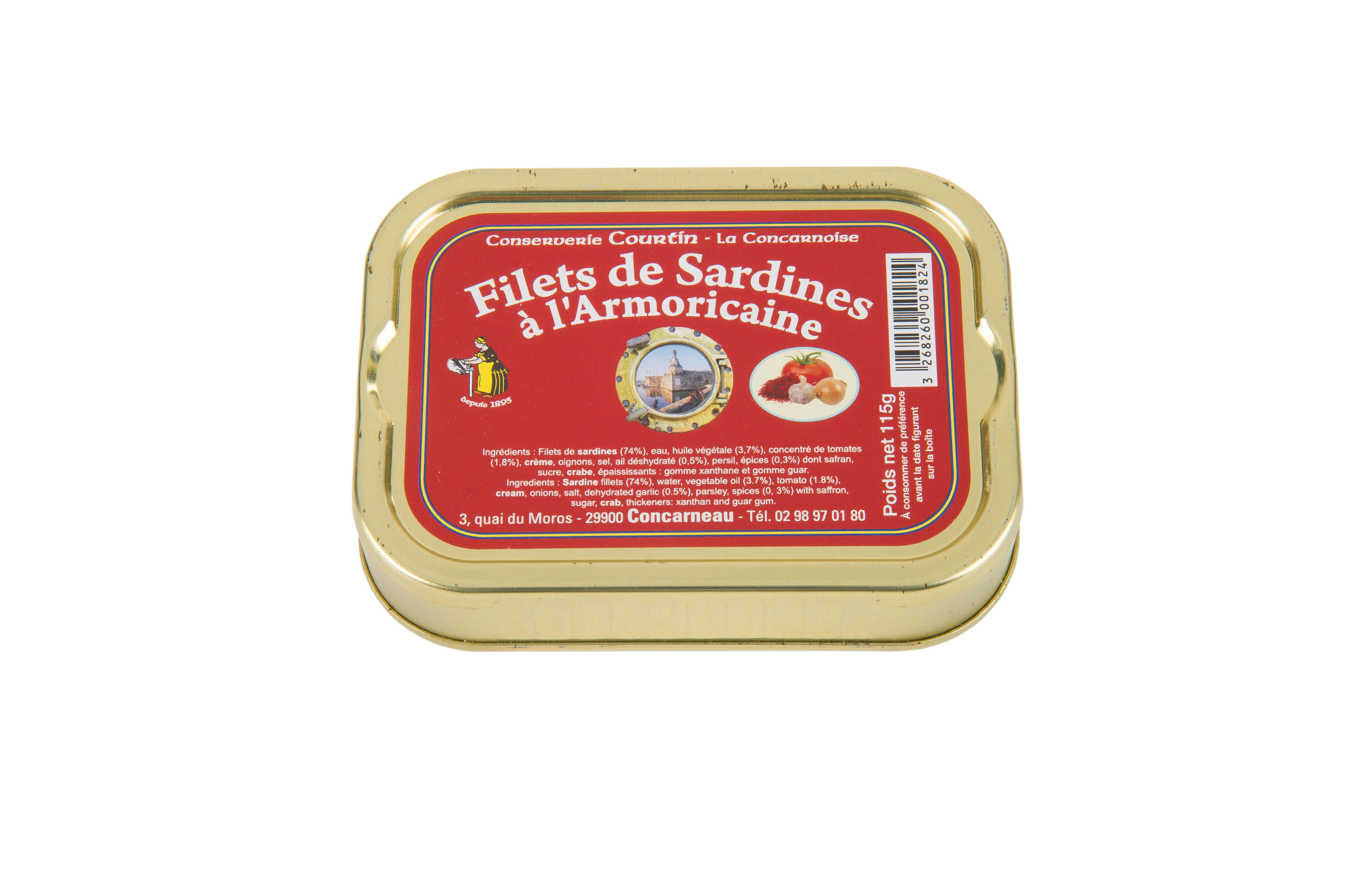 Filets de sardines à la sauce armoricaine 115g