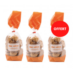 2 sachets mini sablés caramel achetés, le 3ème OFFERT